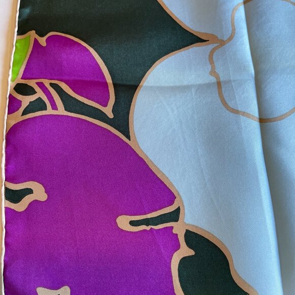Vintage Christian Dior Silk Scarf – Floral Abstract - Picture 8 of 13